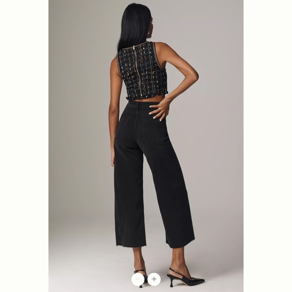 Anthropologie The Ettie High-Rise Crop Wide-Leg Jeans by Maeve - Picture 3 of 4